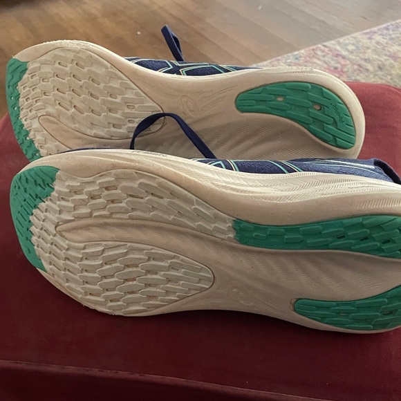 Asics Navy and Teal Athletic Sneakers - Picture 4 of 4